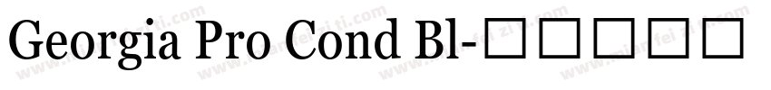 Georgia Pro Cond Bl字体转换
